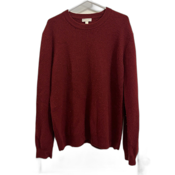COS Red 100% Cashmere Crewneck Pullover Sweater Top   Mens Size XL - Picture 1 of 9